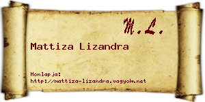 Mattiza Lizandra névjegykártya